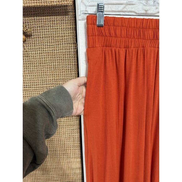 Free People Beach Ali Pants Rust Orange Flowy Pull-On Size S.P - Picture 4 of 8